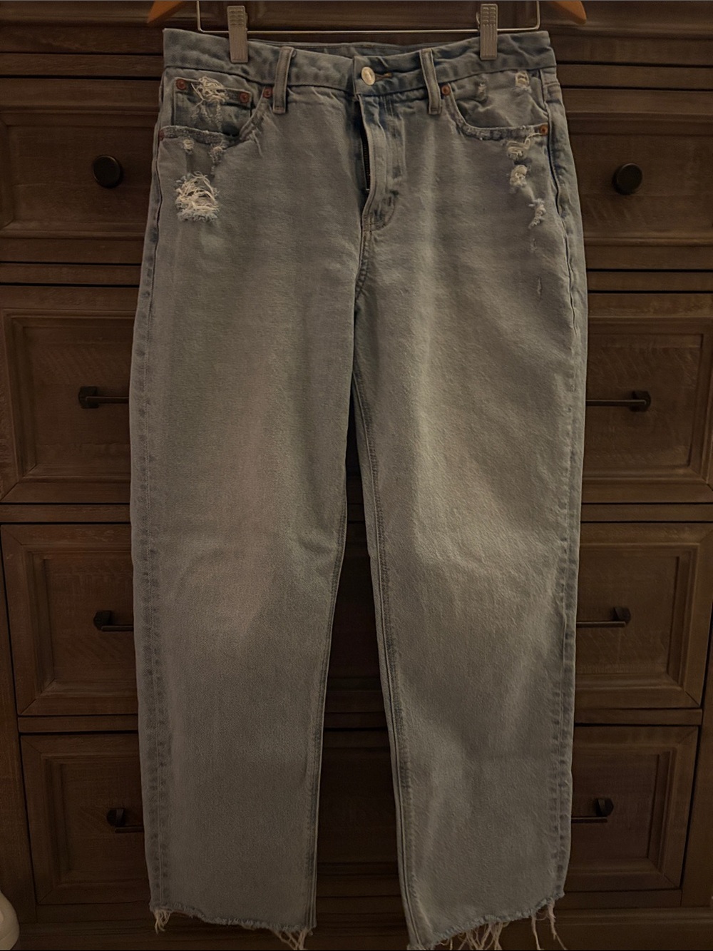 American Eagle Outfitters Light Blue Straight Leg Jeans